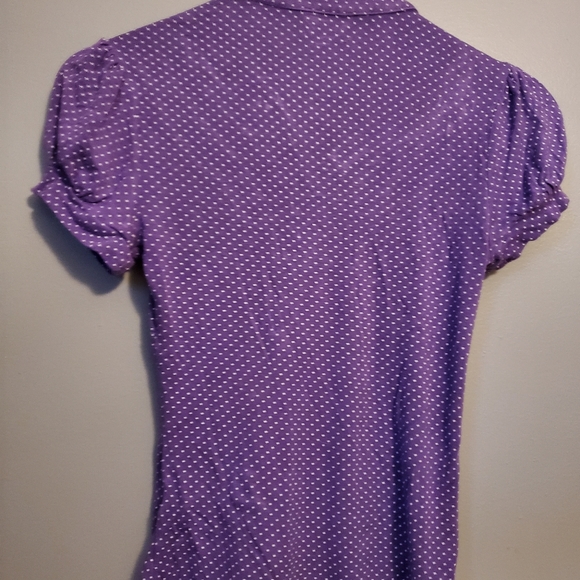 Urban Behavior Purple Polkadotted Shirt - Size M - Picture 8 of 8